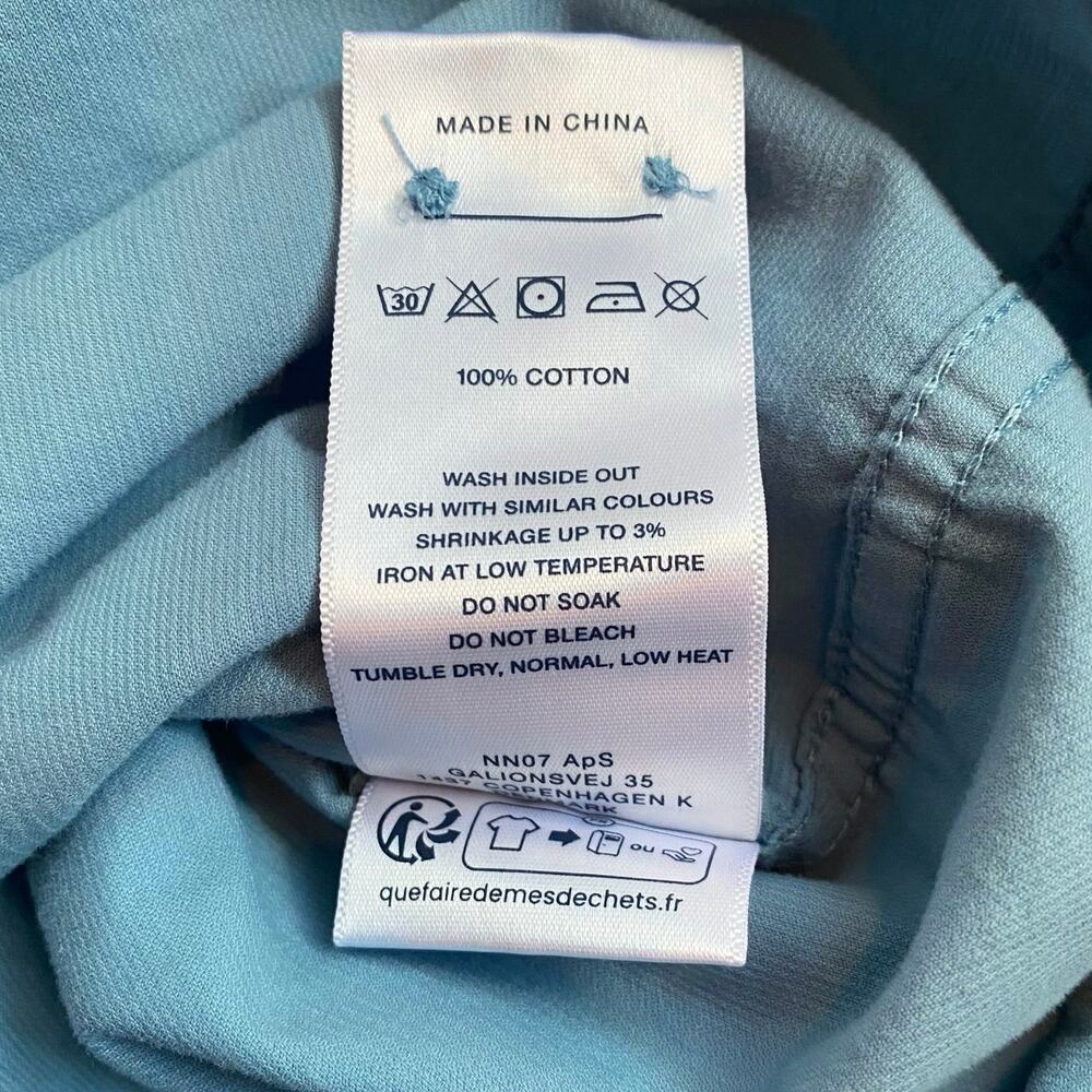 NN07 No Nationality Arne Soft Corduroy Button Up Long Sleeve Shirt XXL Pale Blue - Picture 9 of 11
